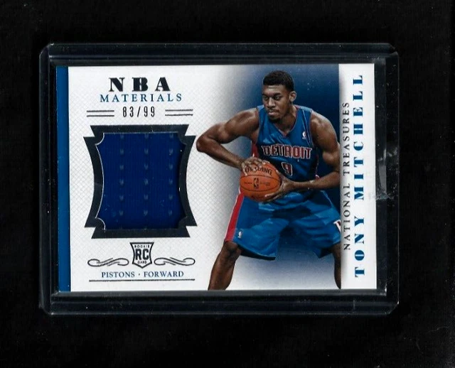 Tony Mitchell 2013-14 National Treasures NBA MATERIALS Jersey Rookie RC #/99