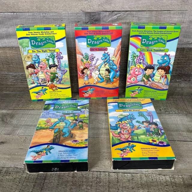 SESAME WORKSHOP CHILDREN'S VHS Tapes Dragon Tales Lot Of 5 $19.95 ...