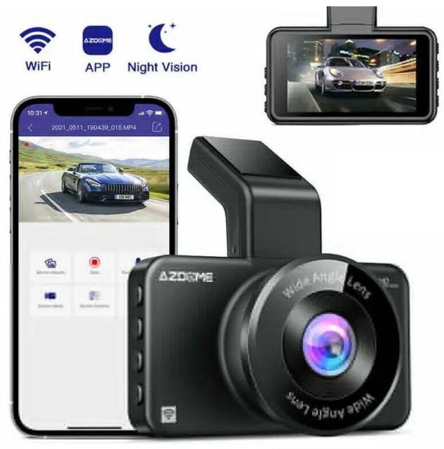 AZDOME WIFI APP Dash Cam 1080P FHD IR Night Car DVR Vision Video Recorder Camera