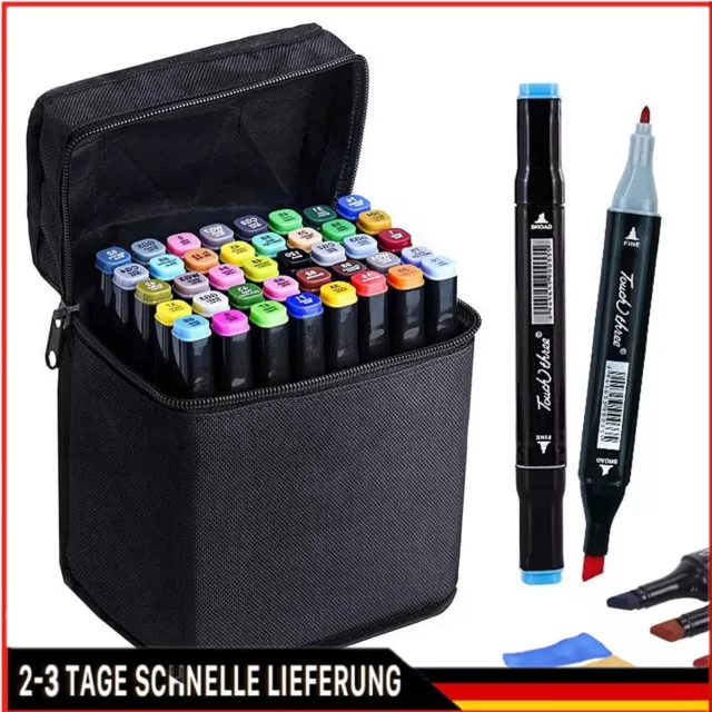 Aquarellstifte Dual Brush Pen 40 Farben Set Filzstifte Pinselstifte Fasermaler