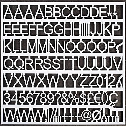 Bi-silque 128-Piece Letters/Numbers/Symbols Stencil Set 3/4-Inch White