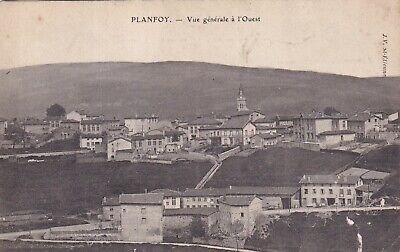 Carte postale ancienne postcard PLANFOY LOIRE vue générale ouest