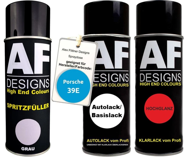 Alex Flittner Designs Bombe Aérosol Compatible Avec VW/Volkswagen Caribbean Blue Metallic Q5Y Vernis De Base Transparent En Aérosol 400ml