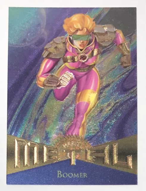1995 Fleer Marvel Metal Base Set Single Boomer #87 Trading Card VF-NM