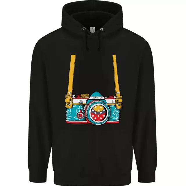 Photography Camera Around Neck Mens 80% Cotton Hoodie