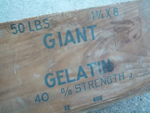 Vintage Atlas Powder Co Wilmington Deleware USA Giant Gelatin Hunting Wood Box 5
