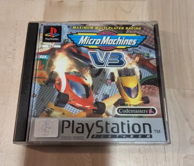 Sony PlayStation 1 PS1 GAME MICRO MACHINES V3 (PLATINUM) Boxed and Complete