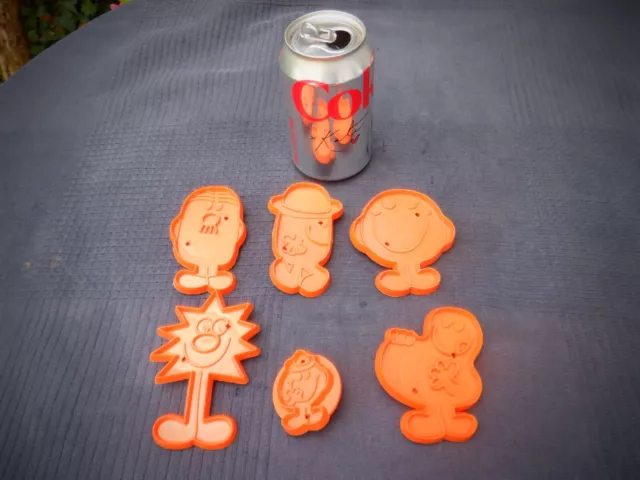 Lot of 6 Vintage SALTER Mr Men Character Cookie Biscuit Cutters