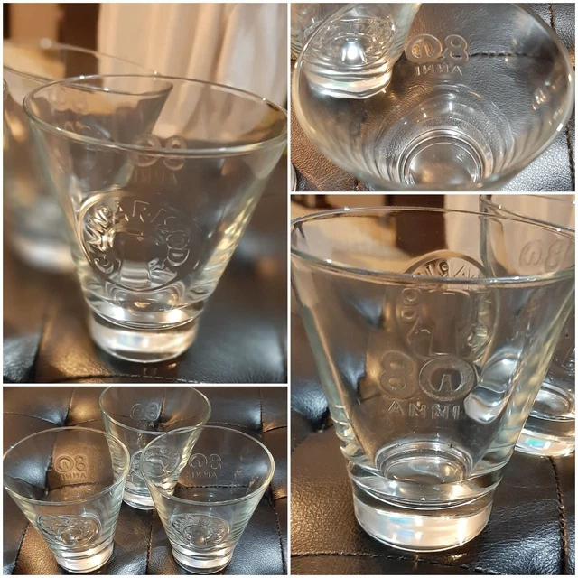 Ensemble 3 Verres Campari Soda - Édition 80e Anniversaire - Cristal Vintage - NEUF