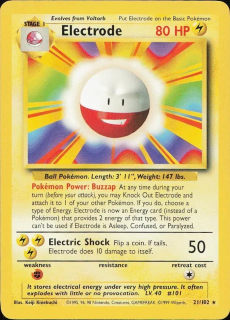 Elektrode selten - 21/102 Basisset neuwertig/nm - Pokémonkarte