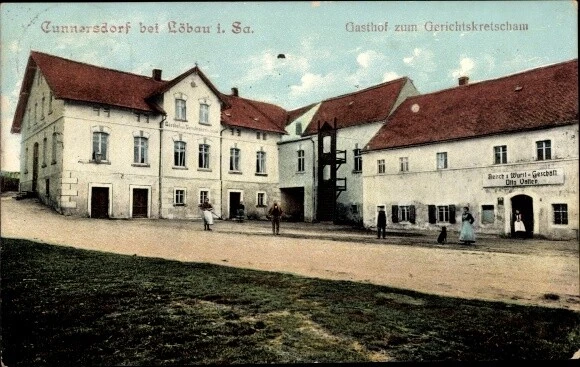 Ak Niedercunnersdorf Kottmar in Sachsen, Gasthof zum Gerichtskretscham - 3497715