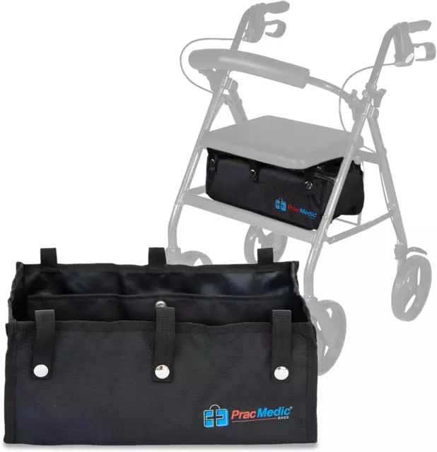 Extra Large under Seat Rollator Bag Basket for Folding or Bariatric Walker