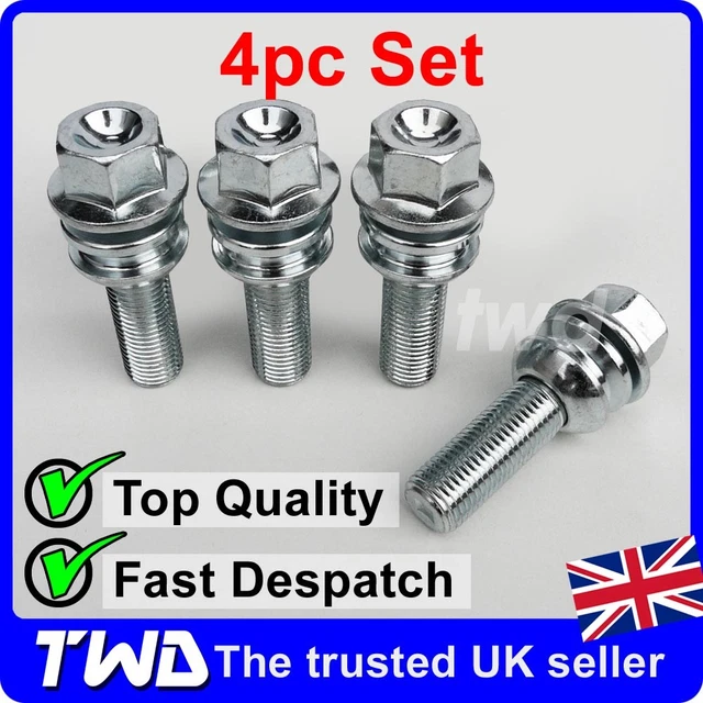 4 x WHEEL BOLTS AUDI Q7 (COMPATIBLE FIT) M14x1.5 ALLOY NUT LUG SCREW STUDS (86) | UK 4 x WHEEL BOLTS AUDI Q7 (COMPATIBLE FIT) M14x1.5 ALLOY NUT LUG SCREW STUDS (86) | UK