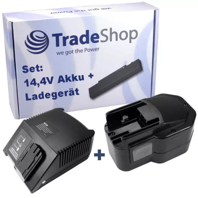 2in1 Set AKKU 14,4V 3300mAh NiMH+LADEGERÄT für Milwaukee LokTor PDD14.4X S14.4TX