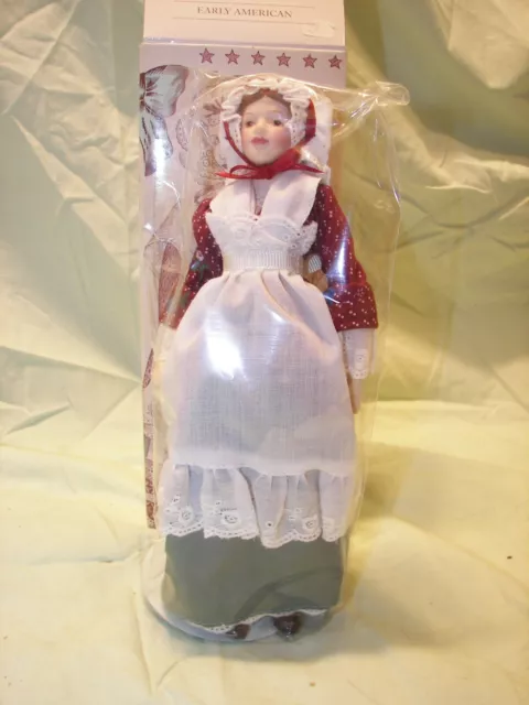 NOS Vintage Avon Fashion Times Porcelain Doll Collection "Early American"