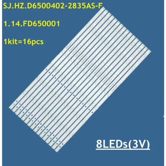 LED-Streifen(16) für Panasonic D650S01-4222-MZ1003 TH-65AX600C AWX65166 SL65V2