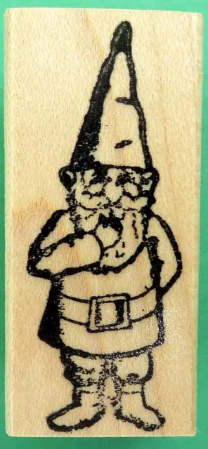 Papa Gnome, Wood Mounted Rubber Stamp