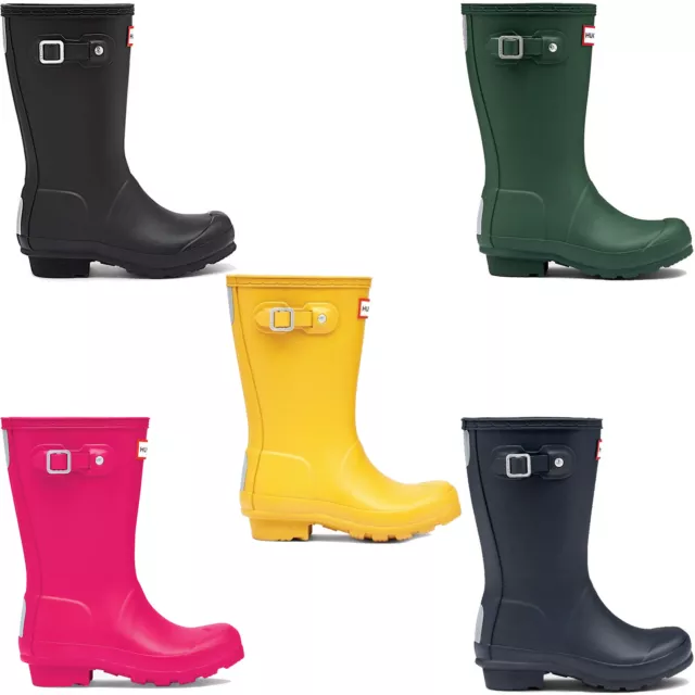 Hunter Kids Original Wellington Boots Boys Girls Waterproof Adjustable Wellies