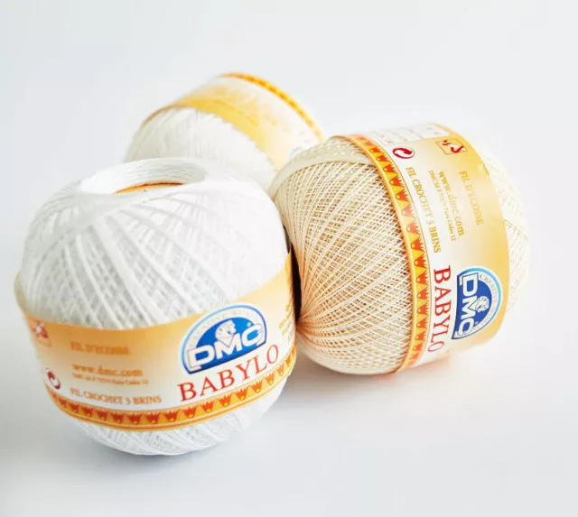 BABYLO DMC - Filo di scozia 100 grammi - Cotone per uncinetto B52000/ECRU/BLANC