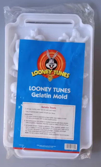 Molde de gelatina Looney Tunes. Nuevo en bolsa sellada.  1999. Bandeja 13""x8"".