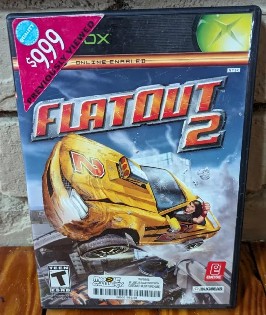 2006 Microsoft XBOX Flat Out 2, CIB, *READ DESCRIPTION*