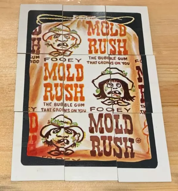 1974 Topps Wacky Packages 6th Series Complete Mold Rush 9 Card Puzzle Set