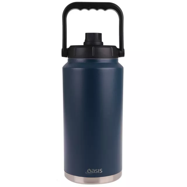 OASIS Stainless Steel Double Wall Insulated Jug with Carry Handle 3.8 L Navy!