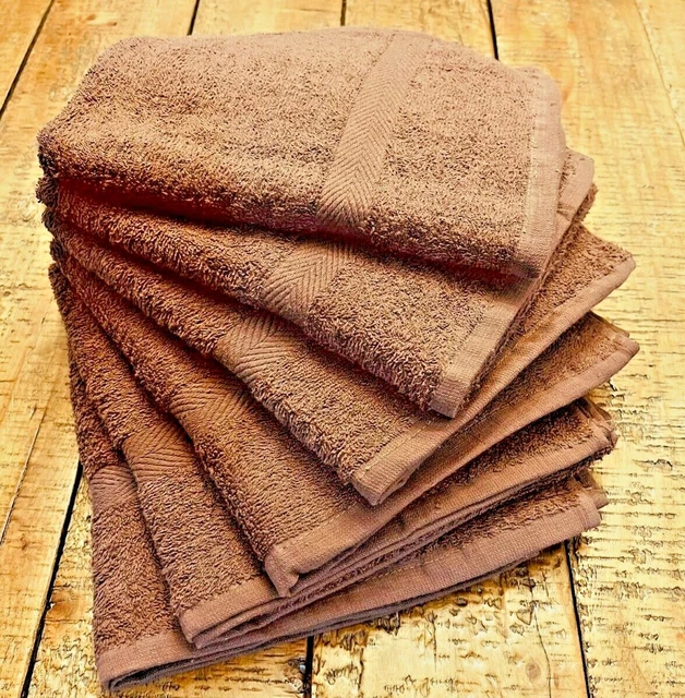 Ideal Towels Premium Brown Highly Absorbent 22 x 44 Inches Bath Towels 6 Packs