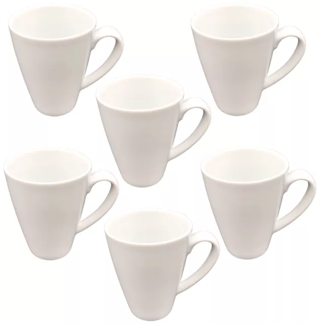 Kaffeebecher 6 Stück Tassen 300ml Porzellan konisch Kaffee Becher Tasse B-Ware