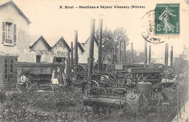 Cpa 58 P.sirot Steam Machines Clamecy Snow / Agriculture