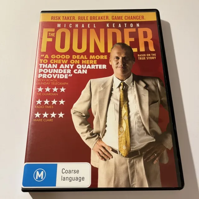 The Founder DVD 2016 Region 4 Michael Keaton McDonalds Drama GC Free Postage