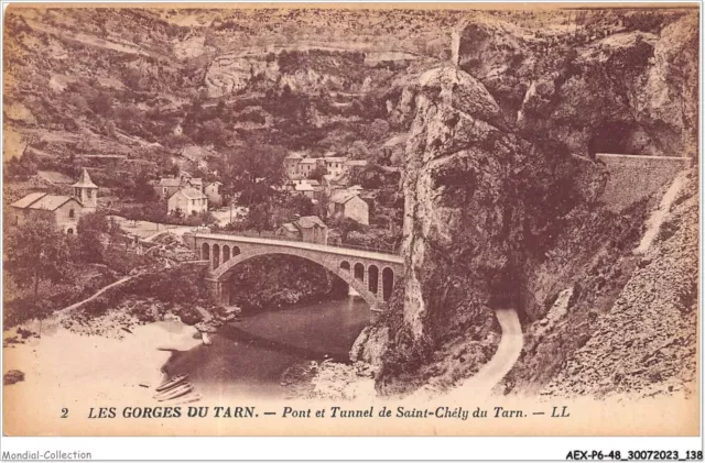 AEXP6-48-0590 - GORGES DU TARN - pont et tunnel de saint-chély du tarn