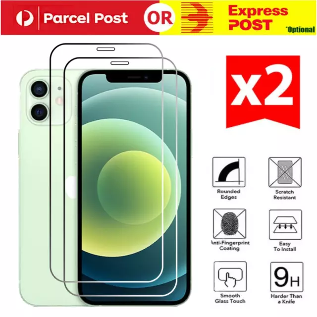 2x Tempered Glass Screen Protector For iPhone 15 14 13 12 11 Pro XS Max XR Plus