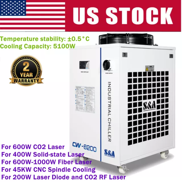 LIGHTOBJECT 800W WATER Chiller for CO2 Laser Machine (AC110V 60Hz) $610.00  - PicClick