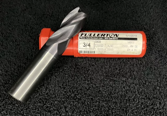 3/4 Carbide 4 Flute - Fullerton - High Performance Helix End Mill