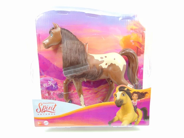 Figurine Spirit – Cheval Sauvage – Tête Articulée – Longue Crinière Noire – 20,3 Cm – Dès 3 Ans – Cadeau