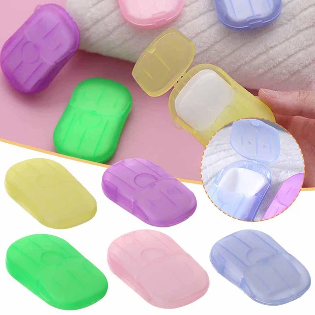 Lot De 4 Feuilles De Savon En Papier – Portables – Multicolores – Voyage, Shopping, Camping – Dissolution Rapide