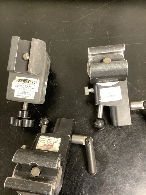 Lot of 3 Allen Tri Clamps 5012 40021-L 40021-R