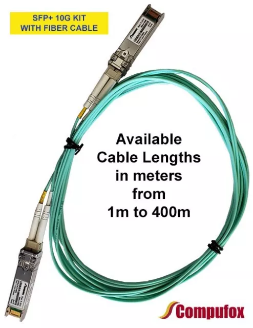 KIT -SFP-10G-SR with OM3 Cable (MMF, 850nm, 300m) for Mikrotik CCR1009-8G-1S-1S+