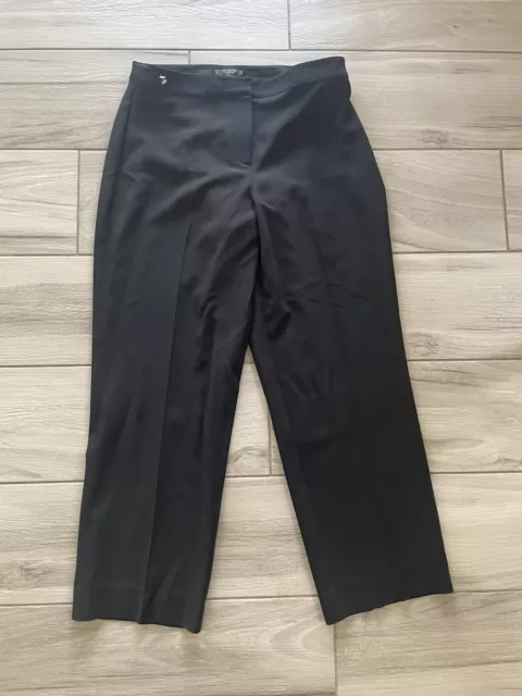 St John Caviar Womens Diana Dress Pants Trousers Black Size 14