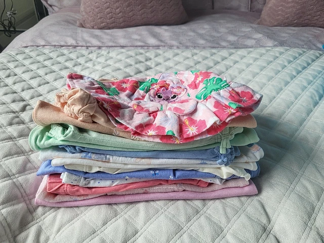 Huge Summer 3-6 Baby Girl Bundle Rompers Outfit Sets Tops Shorts George Disney
