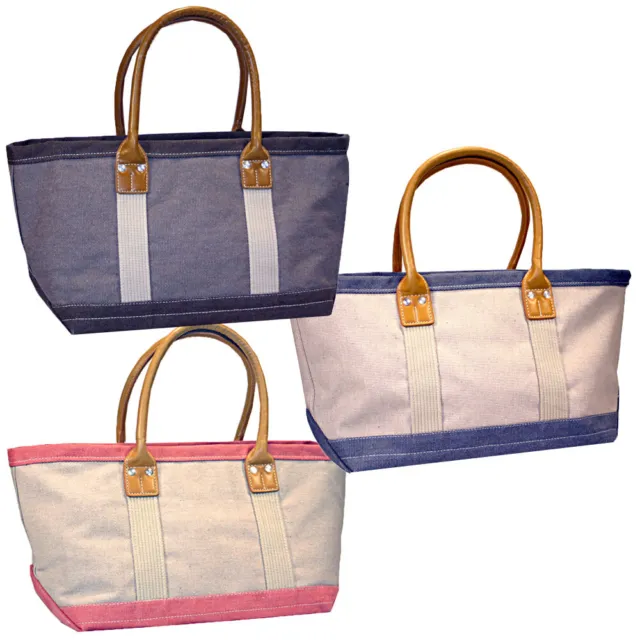Heavy Cotton Canvas Casual Top Handle Tote Bags