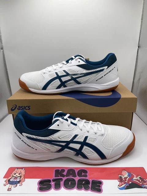 asics シューズ 23.5cm アシックス ATTACK HYPERBEAT 4 WHITE/MAKO BLUE 1073A056 100