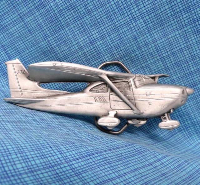 Cessna Skyhawk Belt Buckle 3D Airplane Pilot Vintage 1980 TGABC          .MMR612