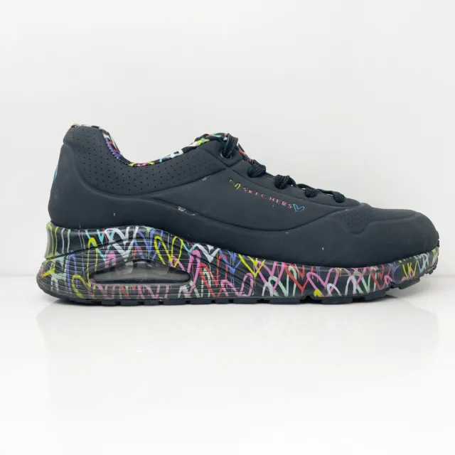 Skechers Womens Uno Loving love 155506 Black Casual Shoes Sneakers Size 11