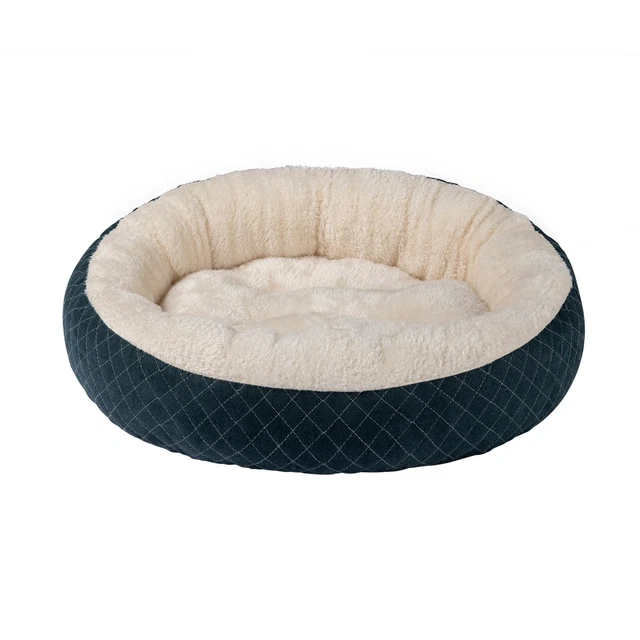 Donut Plush Pet Dog Cat Bed Fluffy Soft Warm Calming Bed Sleeping Kennel Nest 3