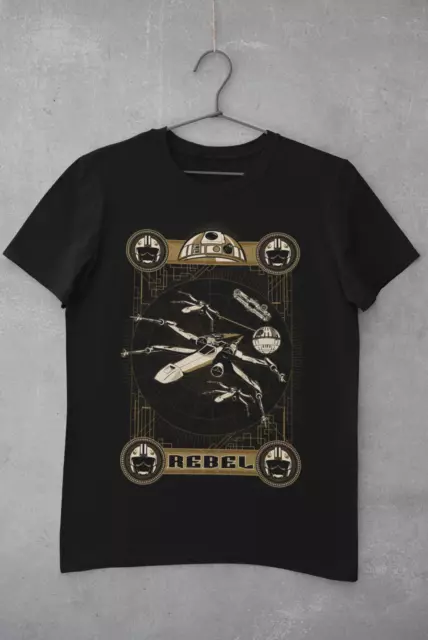 Rebel Alliance Sci-Fi T-Shirt Wars Star Retro Wing X Fighter klassische Geschenkidee