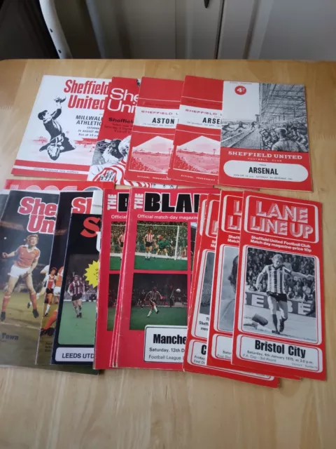 Collection of 23 Sheffield Utd 1960's, 1970's & 1980's Home football Programmes