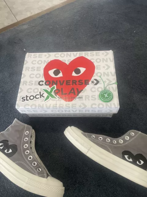 CONVERSE X COMME Des Garcons Play Chuck High Size 38 Men 5.5 Woman s 7.5 Black 68.10 PicClick UK