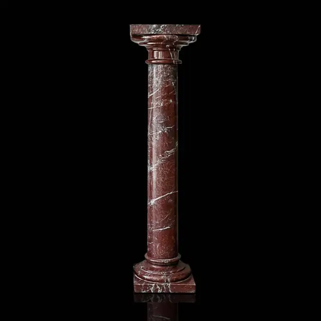 Column Classic IN Marble Red Luana Italian D.4 11/16in H.39 3/8in